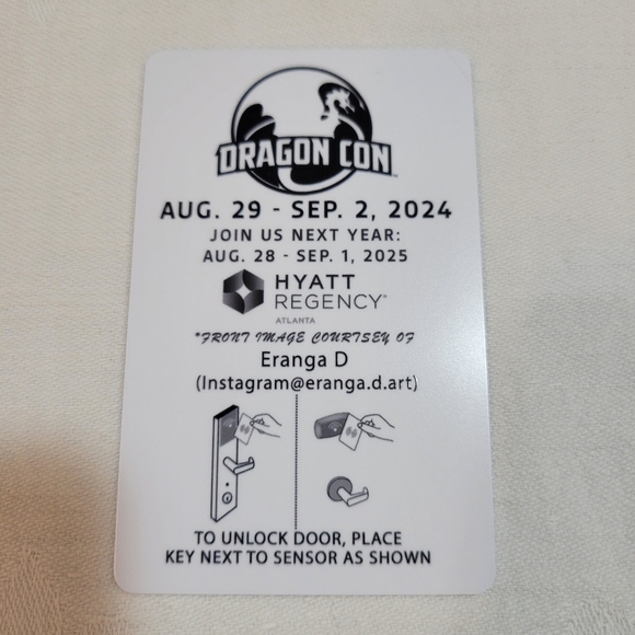 Dragon Con 2024: Hyatt Key Card Collectible. - Picture 2 of 2